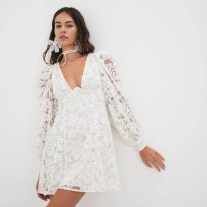 For Love & Lemon White Lace Dress